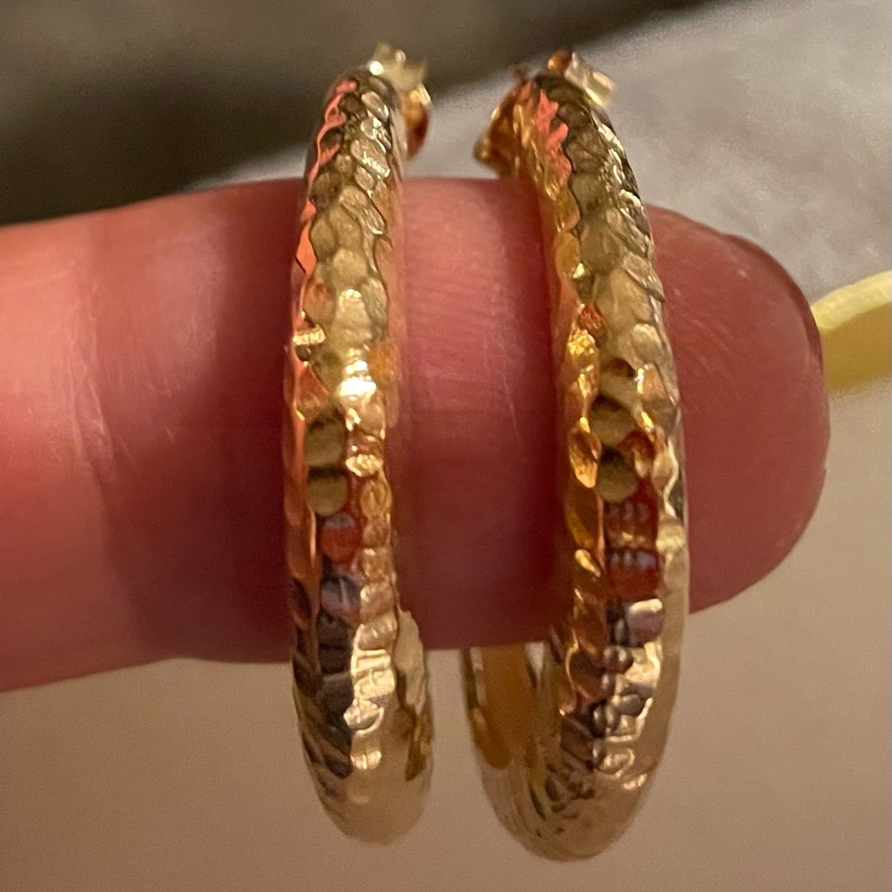 Bellezza 18k gold over bronze earrings.